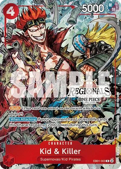 Carta EB01-003 Kid & Killer (Offline Regional Participation Pack 2025 Vol.2)