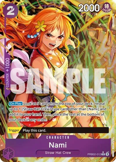 Carta PRB02-012 Nami (Alternate Art)