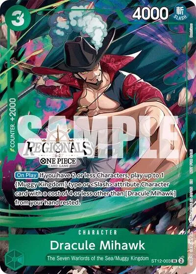Carta ST12-003 Dracule Mihawk (Regional Participation Pack 2026 Vol.1)