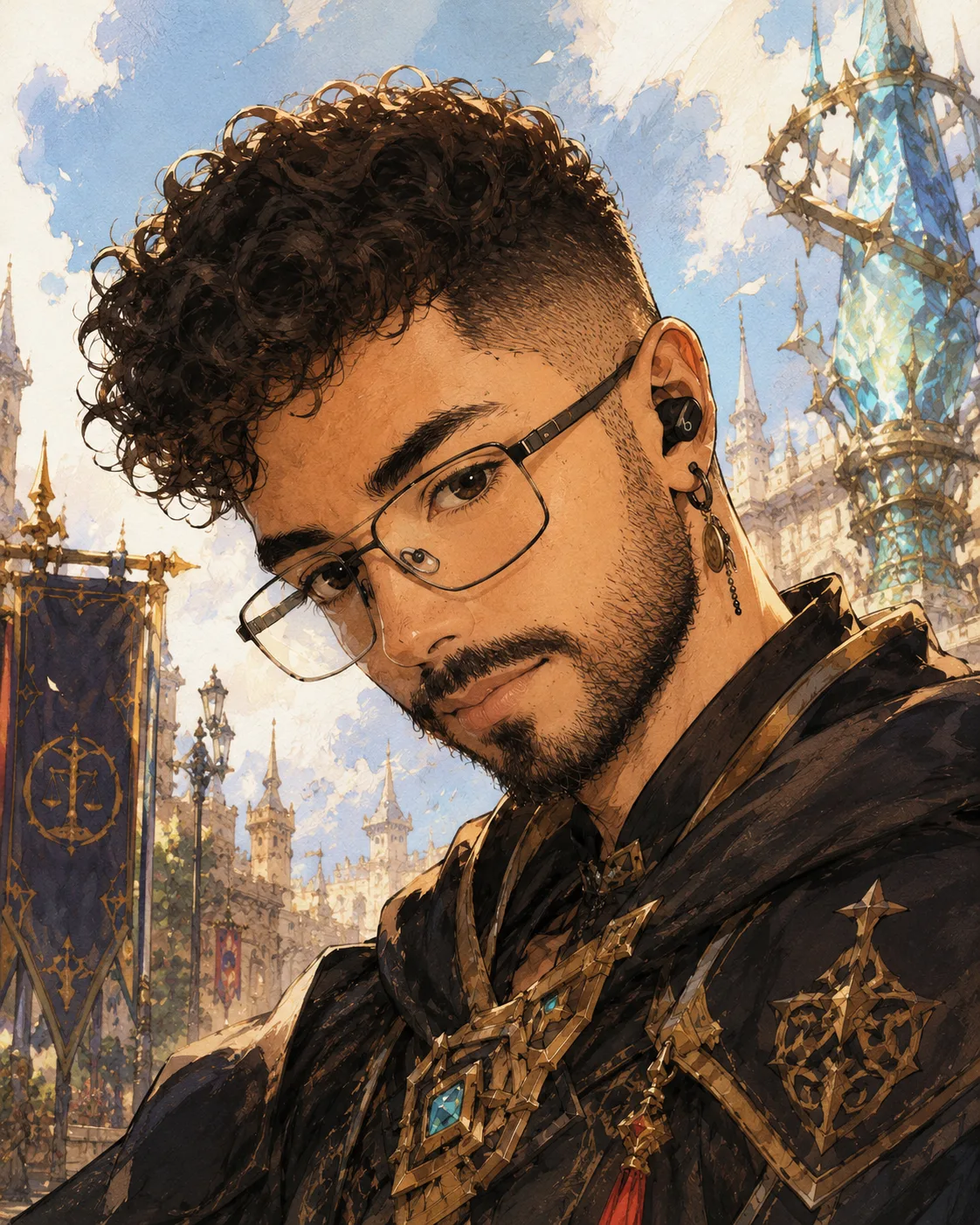 Retrato ilustrado de Cristian Brant